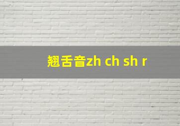 翘舌音zh ch sh r